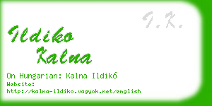 ildiko kalna business card